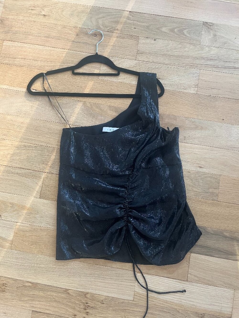 Iro one shoulder iridescent top Sz 36 (S)